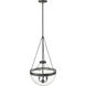 Clarra 3 Light 15.7 inch Matte Black Indoor Pendant Ceiling Light